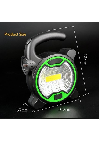 Sarı Taşınabilir Cob Çalışma Lambası LED Fener Su Geçirmez Acil Durum Spotlight Açık Yürüyüş Kamp Için Şarj Edilebilir Projektör Işık (Yurt Dışından) fırsatları
