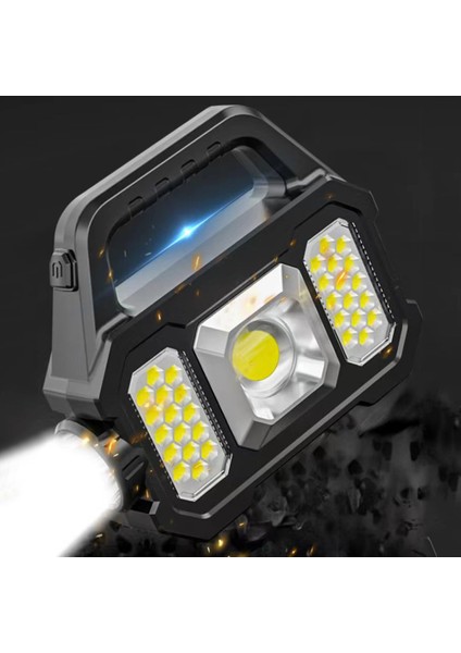 Neden Olmuş 500LM Süper Parlak Güneş LED Kamp El Feneri Cob Çalışma Lambaları USB Şarj Edilebilir El 6 Modu Güneş Enerjili Fenerler (Yurt Dışından) fırsatları