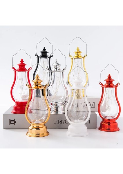 Altın Vintage Fener Retro Tasarım LED Asılı Gaz Lambası Pil Kumandalı Dekoratif Ev Tatil Noel Hediyeleri Ev Dekor Için (Yurt Dışından) modelleri