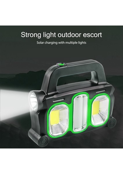 C Güneş LED El Feneri Süper Parlak Cob Çalışma Işıkları Güç Bankası Taşınabilir USB Şarj Edilebilir Projektör Açık Kamp Fener Işığı (Yurt Dışından) modelleri