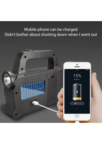 C Güneş LED El Feneri Süper Parlak Cob Çalışma Işıkları Güç Bankası Taşınabilir USB Şarj Edilebilir Projektör Açık Kamp Fener Işığı (Yurt Dışından) indirimleri