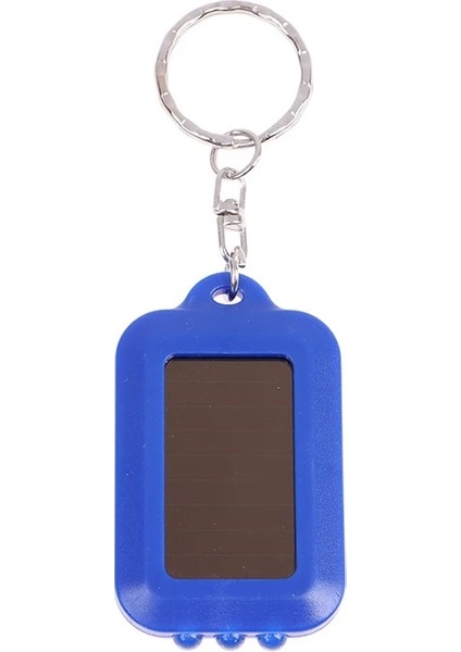 Mavi Güneş Enerjili LED El Feneri Anahtarlık Küçük Cep Işık Anahtarlık ile Taşınabilir El Feneri Dış Aydınlatma El Fenerleri (Yurt Dışından)