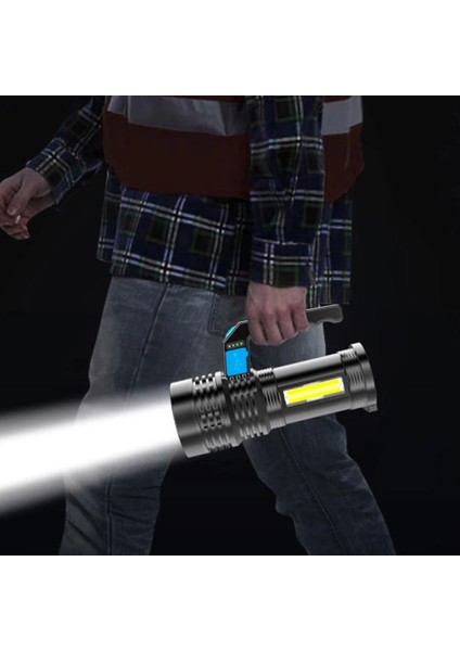 NO.813 Boyutu LED Cob Torch Işık 300LAH Su Geçirmez El Projektör Mikro USB Şarj El Feneri El Feneri Açık Yürüyüş Için (Yurt Dışından) indirimleri