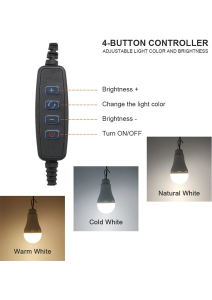 Açık Kamp 6 W USB LED Ampul Işık 3 Renk Kısılabilir Taşınabilir Fener Enerji Tasarrufu Yürüyüş Balıkçı Çadırı Acil Gece Lambası (Yurt Dışından) fırsatları