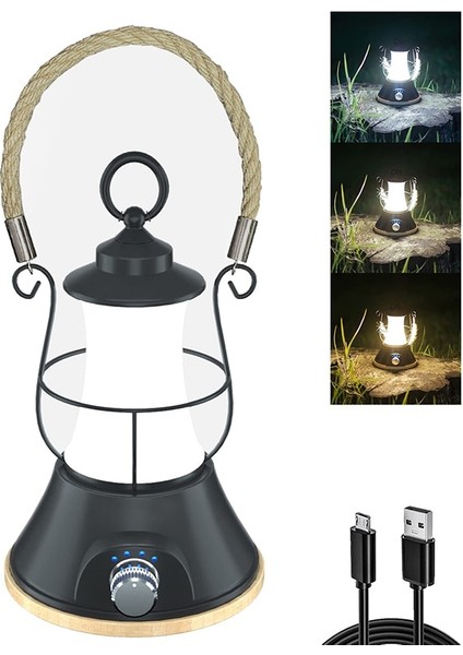 Beyaz LED Kamp Feneri, Şarj Edilebilir Retro Metal Kamp Işığı, Akülü Asılı Vintage Lamba, Taşınabilir Su Geçirmez Çadır Ampulü (Yurt Dışından) fiyatları
