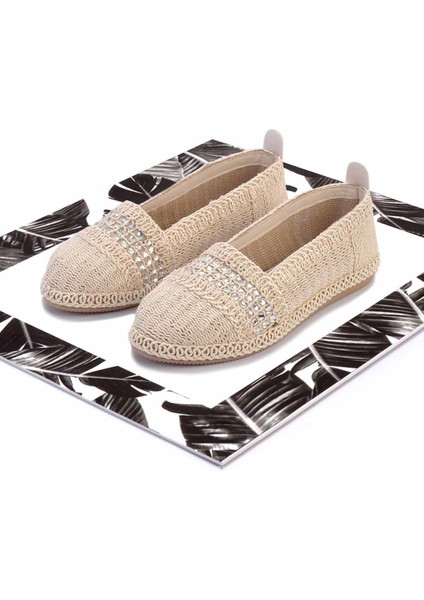 Bej Örgü Kadın Espadril K01823015416
