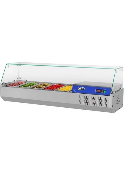 Karacasan 120 cm 4 Adet 1/3 Gastronorm Küvetli Set Üstü Teşhir Buzdolabı