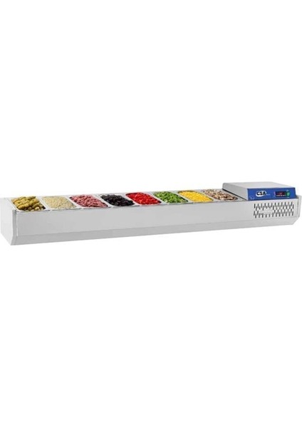 Karacasan 120 cm 4 Adet 1/3 Gastronorm Küvetli Set Üstü Teşhir Buzdolabı