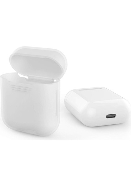 Lankılın Apple Airpod'lar Için Darbeye Dayanıklı Yumuşak Silikon Kapak ve Şarj KUTUSU(2016)-ŞEFFAF (Yurt Dışından)