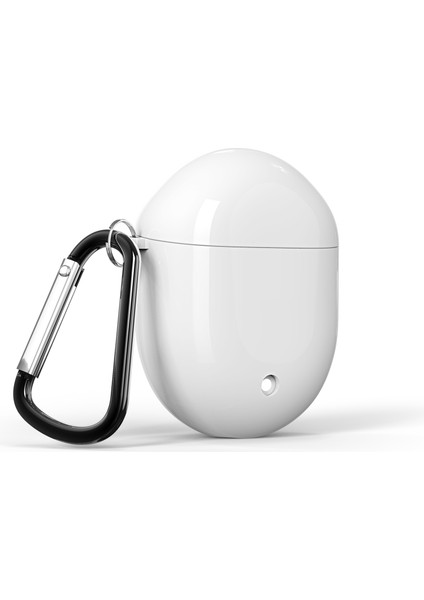 Google Pixel Buds 2-Beyaz Için Karabinalı Düz ​​renkli Tpu Kılıf (Yurt Dışından)