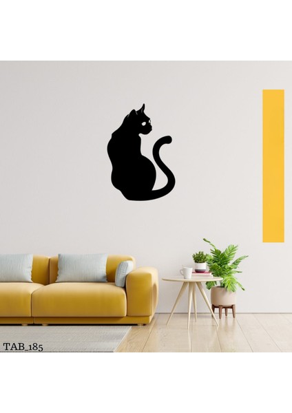 Kedi Tasarımlı Duvar Süsü