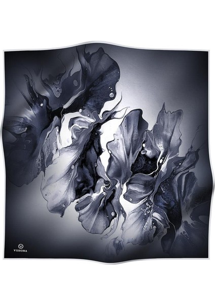 Tivil Siyah Gümüş Karma Desenli Ipek Eşarp 0001-0027 fiyatları