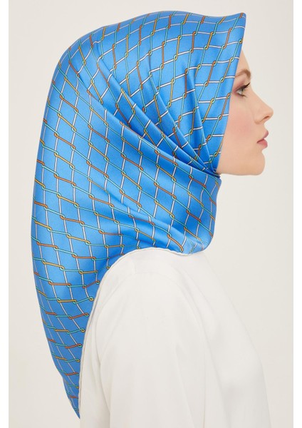 Mavi-Beyaz Dijital Örgü Desen Tivil Ipek Eşarp 9152-87 fiyatları