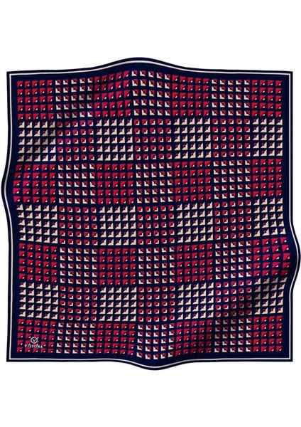 Lacivert Kırmızı Karma Desen Tivil Ipek Eşarp 51809-0033-0017 fiyatları