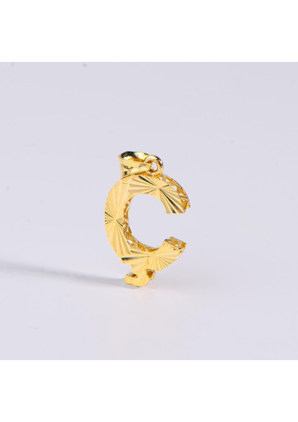 14 Ayar Altın Ç Harfi Kolye Ucu 0.64 gr