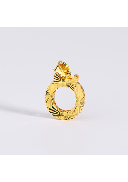 14 Ayar Altın Ö Harfi Kolye Ucu 0.74 gr