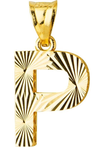 14 Ayar Altın P Harfi Kolye Ucu 0.59 gr fırsatları