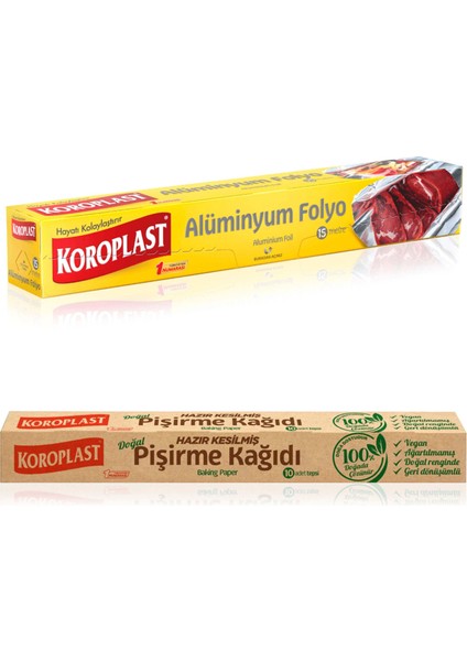 A.folyo 15 Metre + Hazır Kesilmiş Pişirme KAĞ.10LU fiyatları