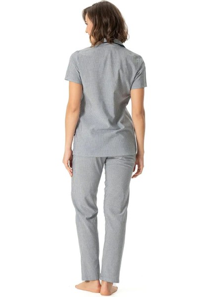 17038 Kadın Kısa Kollu Önden Düğmeli Pijama Takım fiyatları