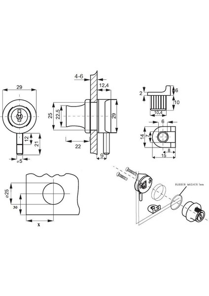 Cam Kapak Kiliti 4-6 Mm.
