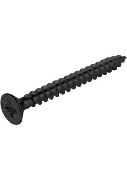 4,0X20 Mm. Havşa Başlı Sunta Mdf Vidası Mat SIYAH-200 Adet