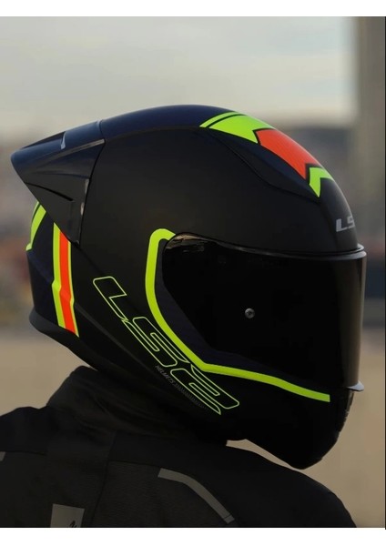 Rapıd 2 Race Extra Mat Neon Sarı-Navy Mavi Kask+Spoıler+Siyah Cam indirimleri