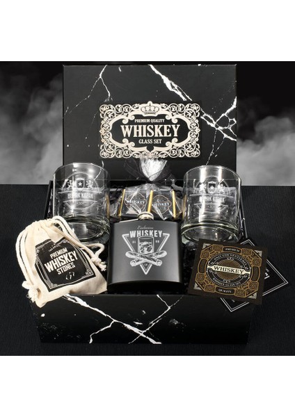 Tasarım Viski Bardakları ve Içki Matarası Viski Set