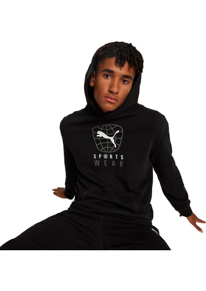 Better Sportswear Erkek Siyah Günlük Stil Sweatshirt 67900201