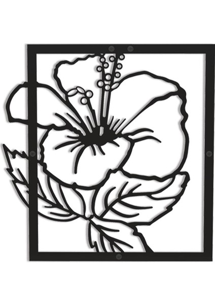 Metal Çiçek Tablo Ebegümeci (Malva sylvestris) 34,15x35 cm fırsatları