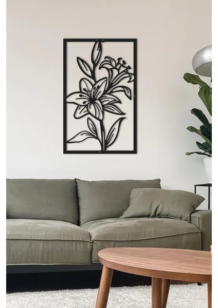 3G Tasarım Metal Çiçek Tablo Liliy 35X55