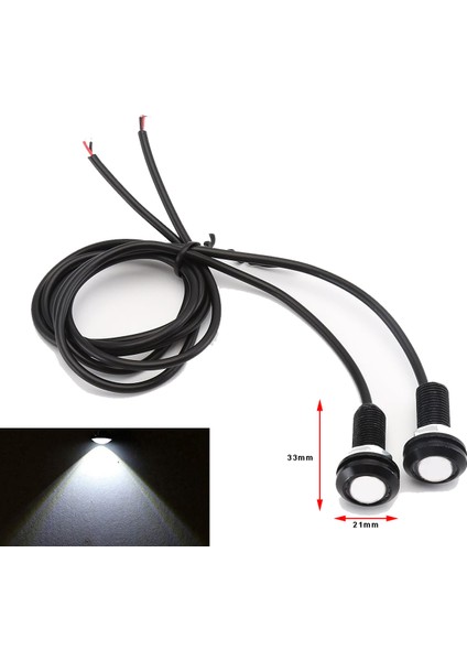 Beyaz Kartal Göz, Eagle Eye Çok Amaçlı 21MM 2 Adet LED Aydınlatma