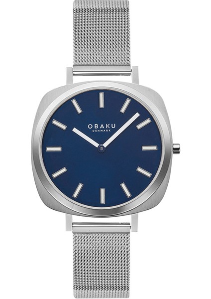 V296LXCLMC Quartz Hasır Gri Lacivert Kadran Safir Cam 32 mm Kadın Kol Saati