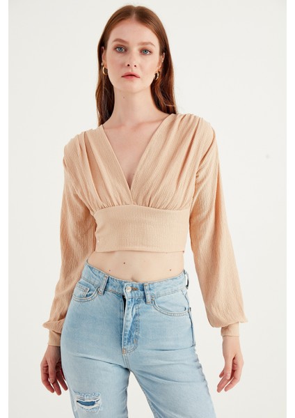 Ten Rengi Uzun Kol Pileli Bluz indirimleri