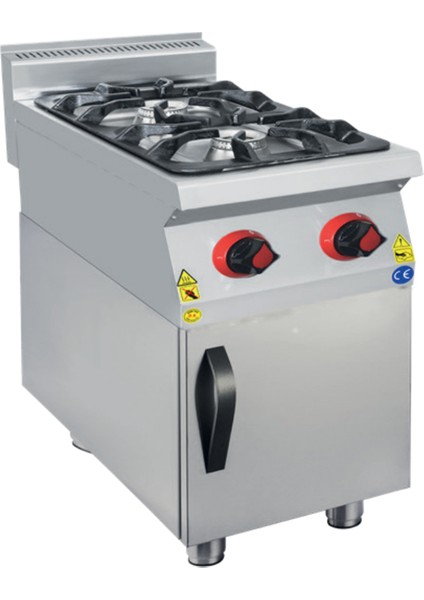 Karacasan 900 Seri Dolaplı 40 cm 2 Gözlü Tüplü Ocak