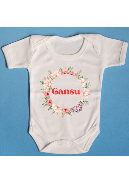Patobaby Pamuklu Bebek Zıbını Isime Özel Cansu Çiçekli