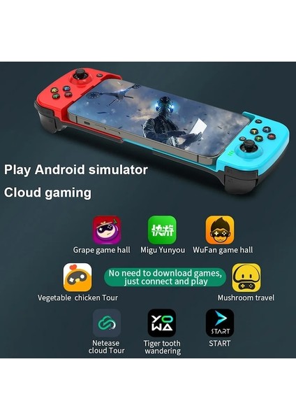 Blue-D3 Gamepad Kablosuz Bluetooth Uyumlu Mobil Denetleyici Ultra Ince Joystick Android Ios Mfı Oyunları Pc Ps4 Nintendo Anahtarı (Yurt Dışından)
