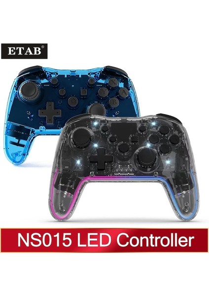 MG25Z-ŞEFFAF Kablosuz Denetleyici Bt Nintendo Anahtarı Pro Pc Ps3 Tv Kutusu Joystick LED Gece Parlayan Gecikmesiz 2.4g Gamepad (Yurt Dışından)