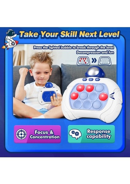 Yükseltme-Yeşil Forg-Hızlı Itme Pop Işık Fidget Oyun Konsolu Gamepad Yükseltilmiş Parmak Ucu Basın Yarışması Sıkma Stresi Azaltma Fidget Oyuncak Duyusal (Yurt Dışından)