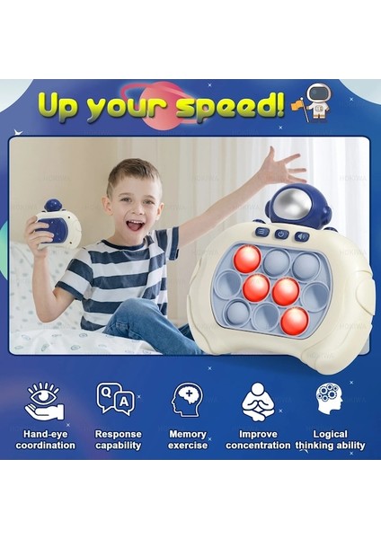 Yükseltme-Yeşil Forg-Hızlı Itme Pop Işık Fidget Oyun Konsolu Gamepad Yükseltilmiş Parmak Ucu Basın Yarışması Sıkma Stresi Azaltma Fidget Oyuncak Duyusal (Yurt Dışından)