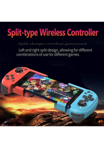 061 Siyah-Mocute 061 Kablosuz Gamepad Kablosuz Sol Sağ Bölünmüş Oyun Denetleyicisi Pc Için Ios Için Android Için Bluetooth Oyun Joystick (Yurt Dışından)