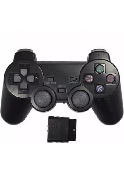 Siyah-Şeffaf Renkli Kablosuz Gamepad Sony Ps2 2.4g Titreşim Joystick Blutooth Denetleyici Playstation 2 Joypad (Yurt Dışından)