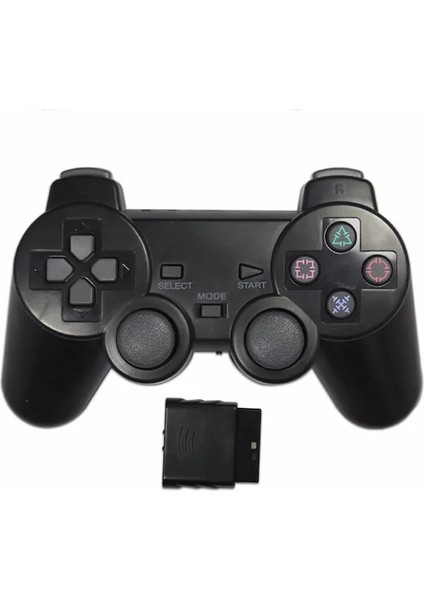 Siyah-Şeffaf Renkli Kablosuz Gamepad Sony Ps2 2.4g Titreşim Joystick Blutooth Denetleyici Playstation 2 Joypad (Yurt Dışından)