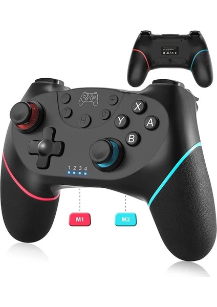 Gösterildiği Gibi-Uyumlu Nintendo Switch Controller Kablosuz Bluetooth Gamepad'ler Nintendo Switch Pro OLED Konsol Kontrol Joystick Uyandırma (Yurt Dışından)