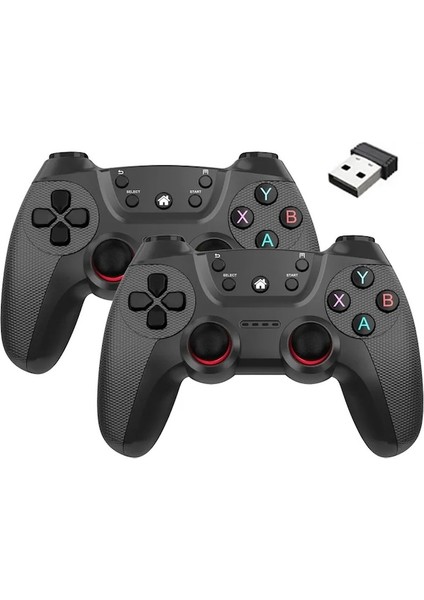 Siyah-Kablosuz Oyun Denetleyicisi Için Linux/android Telefon Için Oyun Kutusu Oyun Sopası Pc Akıllı Tv Kutusu 2.4g Gamepad Joystick (Yurt Dışından)