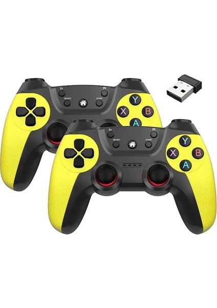 Siyah-Kablosuz Oyun Denetleyicisi Için Linux/android Telefon Için Oyun Kutusu Oyun Sopası Pc Akıllı Tv Kutusu 2.4g Gamepad Joystick (Yurt Dışından)