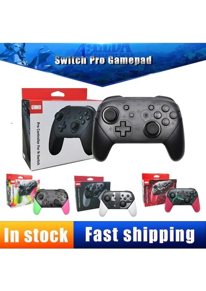 Altın-Kablosuz Bluetooth Gamepad Nintendo Anahtarı Aksesuarları Için Pro Denetleyici Joystick Anahtarı Oyun Konsolu Için 6 Eksenli Saplı (Yurt Dışından)