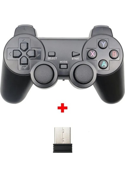 Siyah Adaptörlü-Android Kablosuz Gamepad Android Telefon/pc/ps3/tv Kutusu Joystick 2.4g USB Joypad Oyun Denetleyicisi Xiaomi Akıllı Telefon Için (Yurt Dışından)