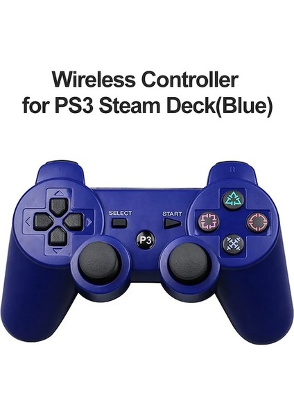 Mavi-Sony Ps3 Denetleyici Joystick Gamepad Playstation 3 Için Kablosuz Bluetooth Joypad Süper Ince Pc Buhar Güverte Oyun Konsolu Kolu (Yurt Dışından)