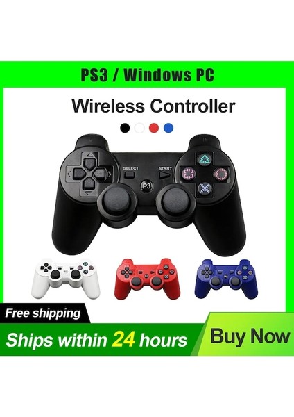 Mavi-Sony Ps3 Denetleyici Joystick Gamepad Playstation 3 Için Kablosuz Bluetooth Joypad Süper Ince Pc Buhar Güverte Oyun Konsolu Kolu (Yurt Dışından)