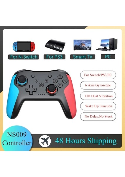 MG25Z Mavi KIRMIZI-NS009 Bluetooth Oyun Denetleyicisi Kablosuz Gamepad Nintendo Anahtarı Konsolu Ps3 Pc Windows 7 10 Çift Titreşim Joystick (Yurt Dışından) fiyatları